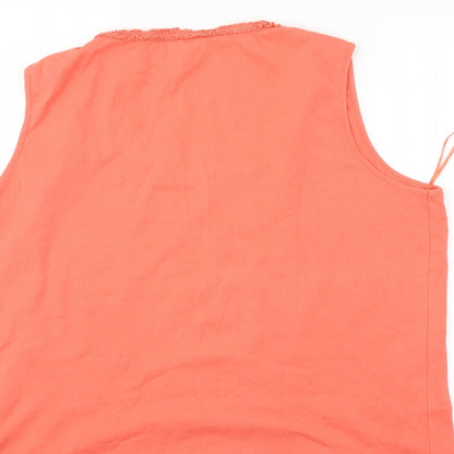 Womens UK Size 22 Casual Collection Orange Basic Blouse