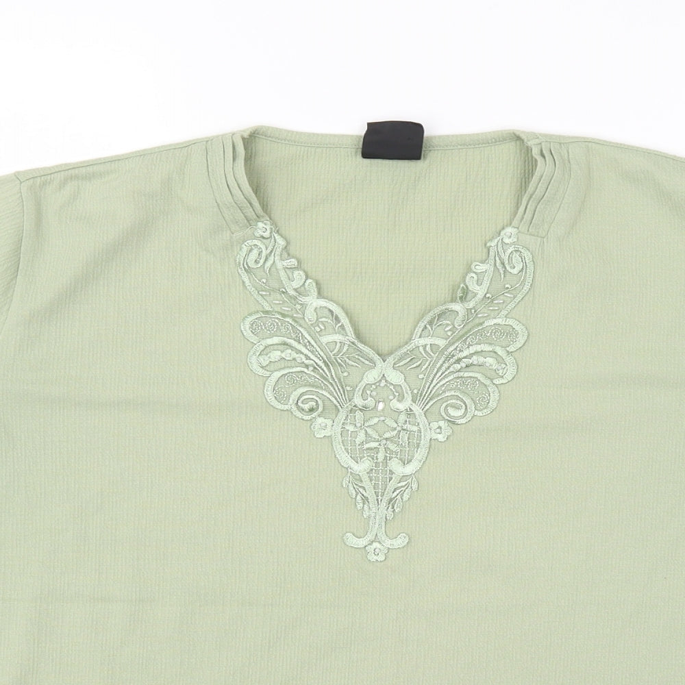Avant Garde Womens Green   Basic Blouse Size M