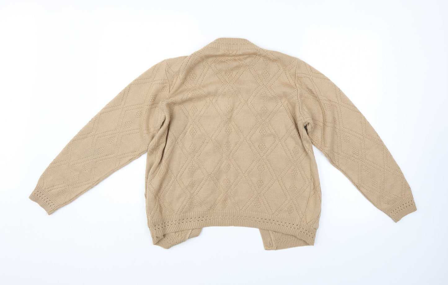 Womens UK Size 16 Beaumonde Beige Cardigan Jumper