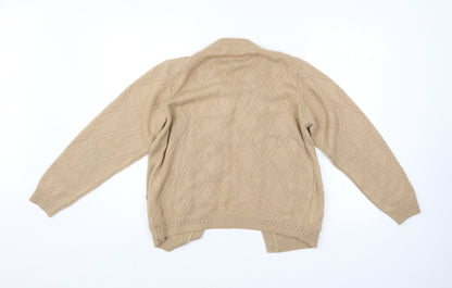 Womens UK Size 16 Beaumonde Beige Cardigan Jumper