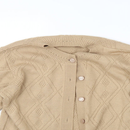 Womens UK Size 16 Beaumonde Beige Cardigan Jumper