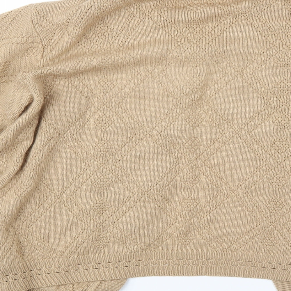 Womens UK Size 16 Beaumonde Beige Cardigan Jumper