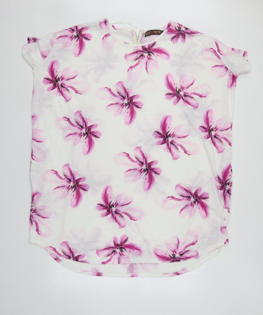 QED London Womens Multicoloured Floral  Basic Blouse Size L