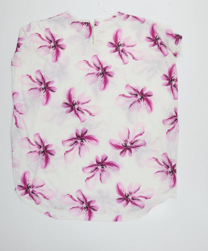 QED London Womens Multicoloured Floral  Basic Blouse Size L