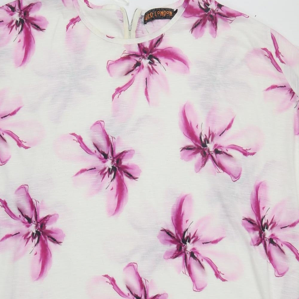 QED London Womens Multicoloured Floral  Basic Blouse Size L