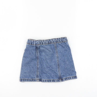 Denim & Co. Girls Blue  Denim A-Line Skirt Size 3-4 Years