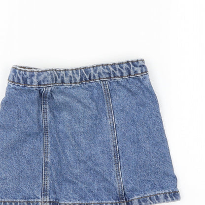 Denim & Co. Girls Blue  Denim A-Line Skirt Size 3-4 Years