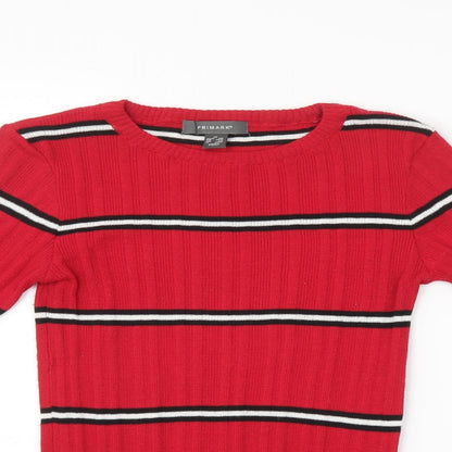 Womens UK Size 6 Primark Red Pullover Jumper