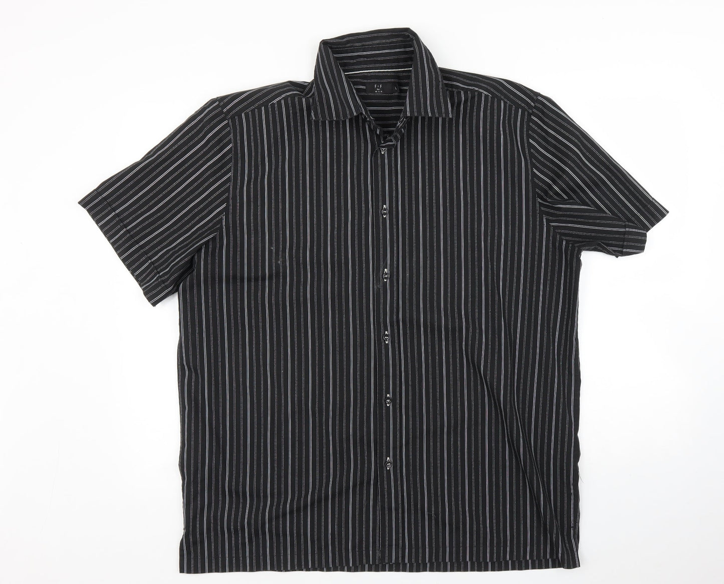 F&F Mens Multicoloured Striped   Button-Up Size L