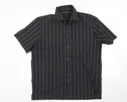 F&F Mens Multicoloured Striped   Button-Up Size L