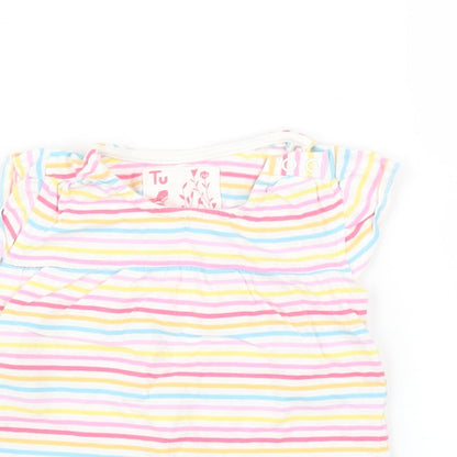 Tu Baby Multicoloured Striped  Basic T-Shirt Size 12-18 Months