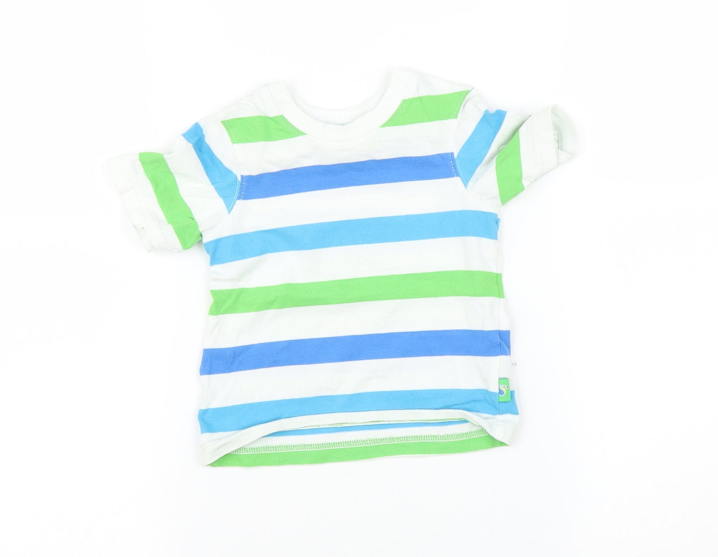 M Baby Multicoloured Striped  Basic T-Shirt Size 9-12 Months