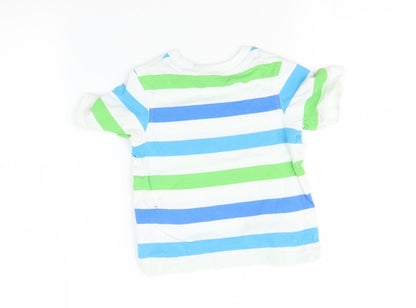 M Baby Multicoloured Striped  Basic T-Shirt Size 9-12 Months
