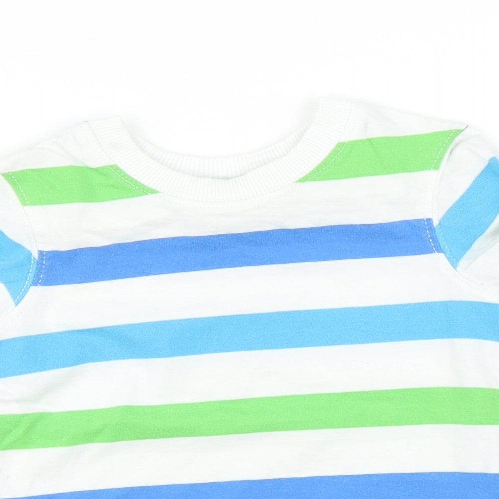 M Baby Multicoloured Striped  Basic T-Shirt Size 9-12 Months