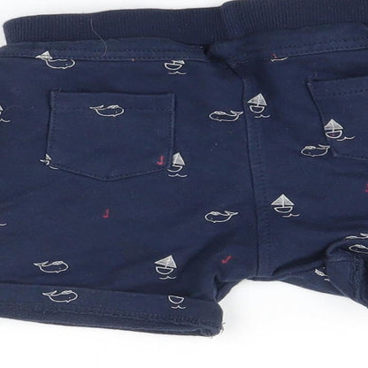 Debenhams Boys Blue    Trousers Size 12-18 Months  - Boat print
