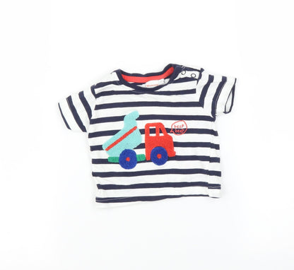 Bluezoo Baby Multicoloured Striped  Basic T-Shirt Size 3-6 Months