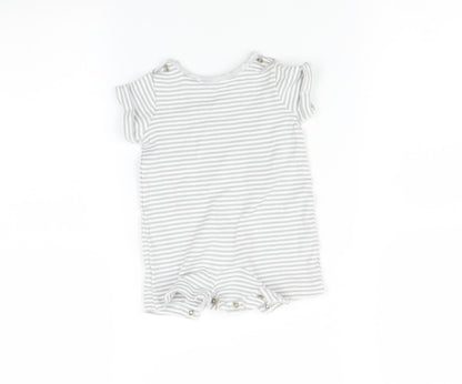 m Baby Grey Striped  Romper One-Piece Size Newborn  - Apple of daddys eye