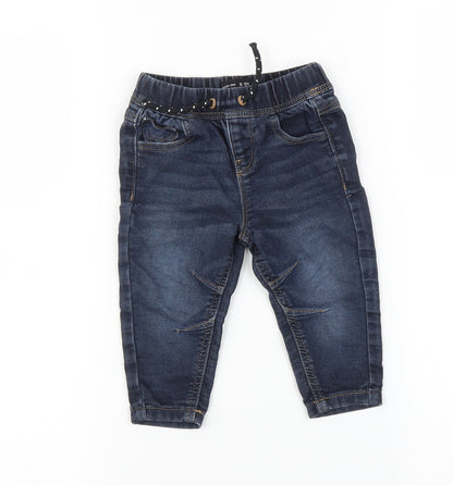 Denim Co Baby Blue   Jogger Trousers Size 6-9 Months