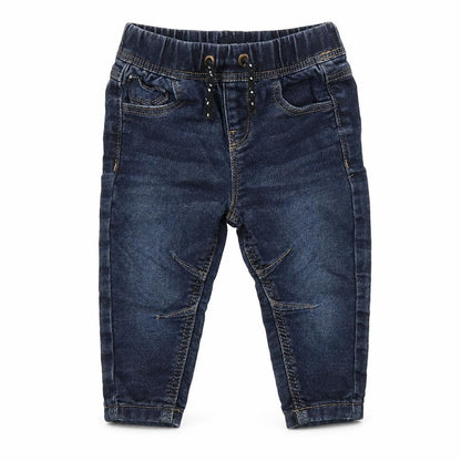Front view of Denim Co Baby Blue Jogger Trousers, size 6-9, Months