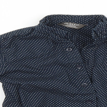 Primark Boys Blue Polka Dot   Button-Up Size 2-3 Years