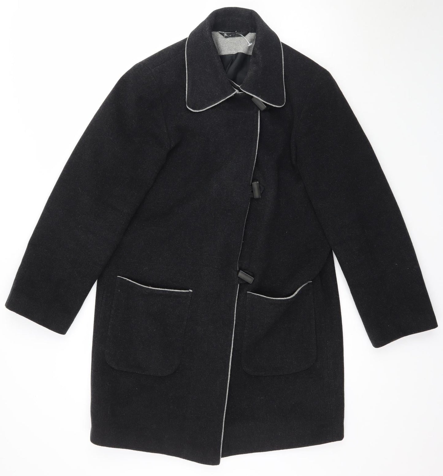 Womens UK Size 10 BHS Black Overcoat