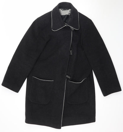 Womens UK Size 10 BHS Black Overcoat