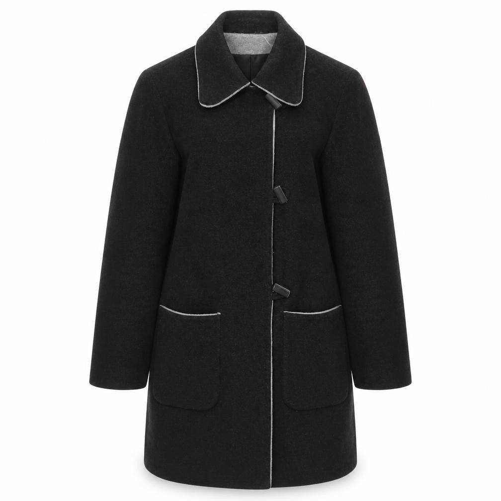 Womens UK Size 10 BHS Black Overcoat