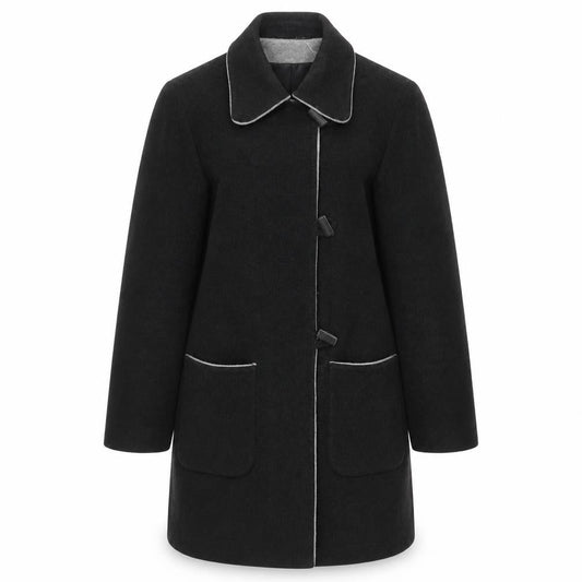 Womens UK Size 10 BHS Black Overcoat