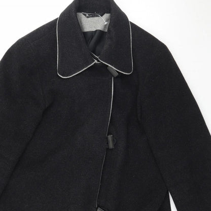 Womens UK Size 10 BHS Black Overcoat