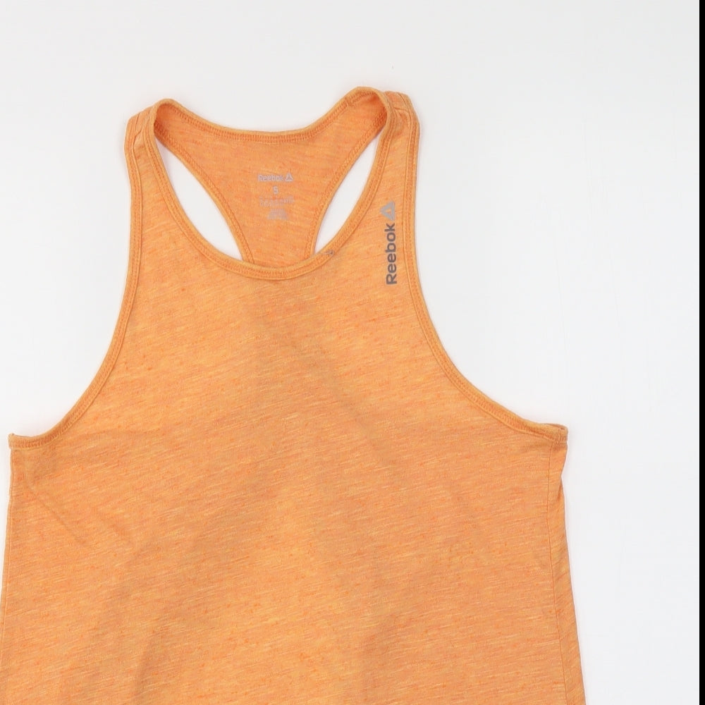 Reebok Womens Orange   Basic Tank Size S  - Open Back