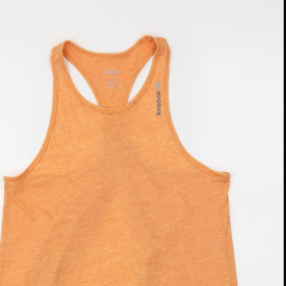 Reebok Womens Orange   Basic Tank Size S  - Open Back