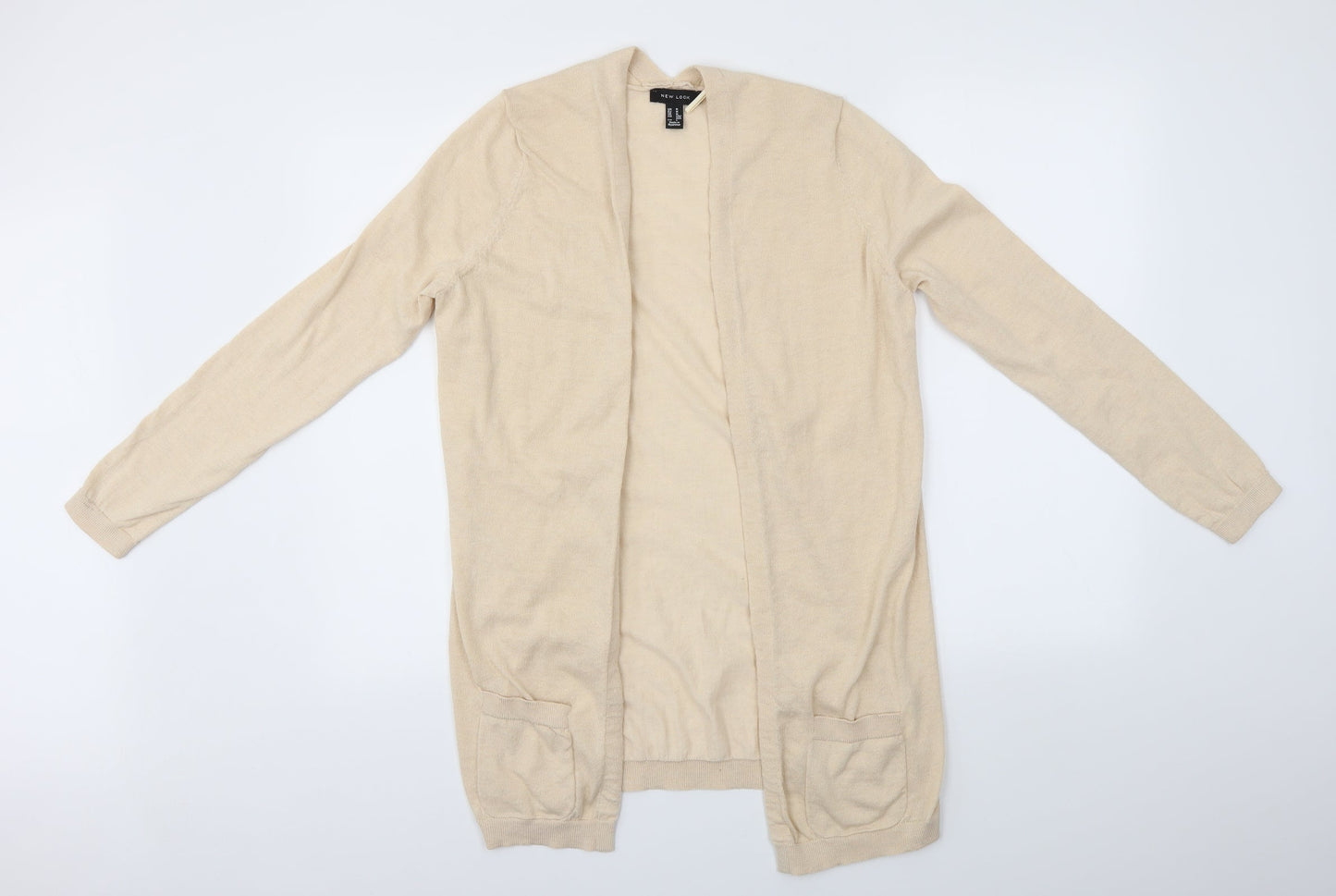 Womens UK Size M New Look Beige Cardigan Jumper