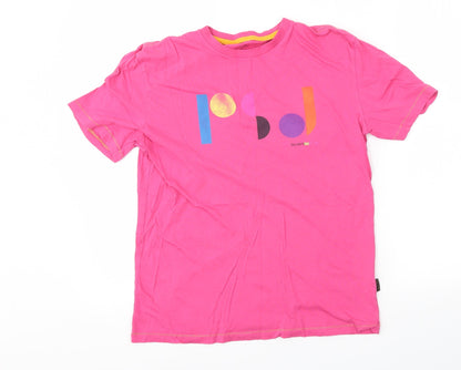 Womens UK Size S Preworn Pink Basic T-Shirt
