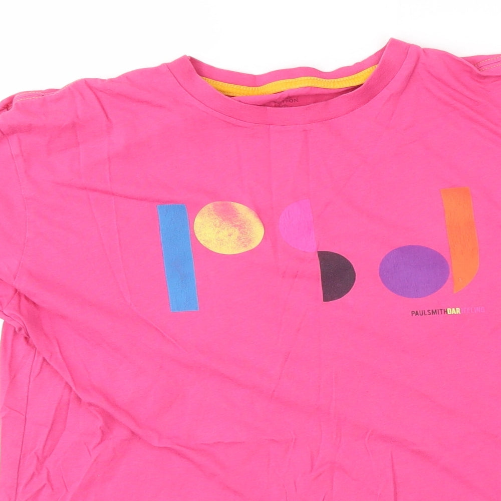 Womens UK Size S Preworn Pink Basic T-Shirt