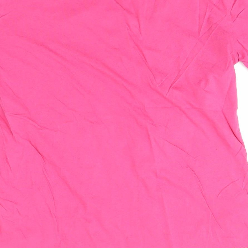 Womens UK Size S Preworn Pink Basic T-Shirt