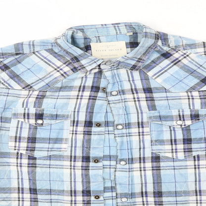 Mens UK Size S River Island Multicoloured  Button-Up Long Sleeve Casual Shirt