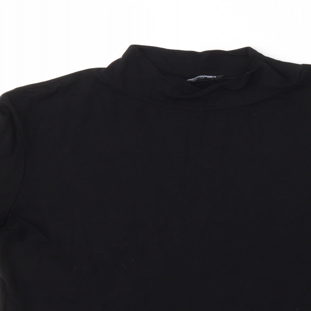 Womens UK Size 14 Roman Black Basic T-Shirt