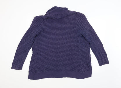 Gap Womens Purple Argyle/Diamond  Cardigan Jumper Size XL