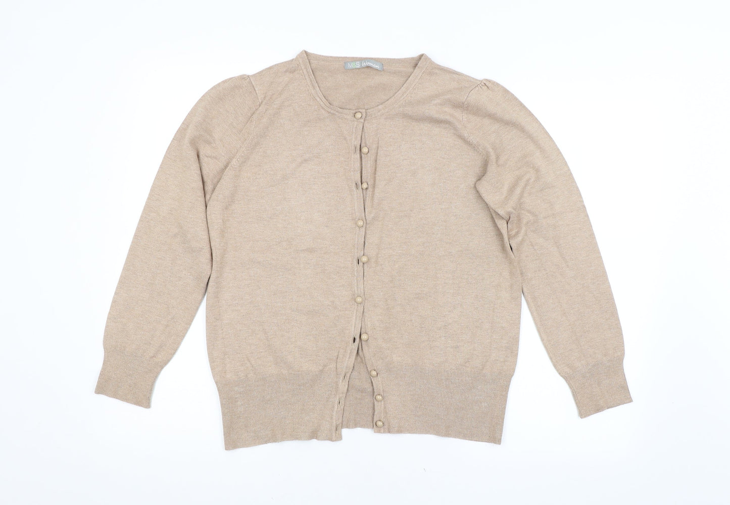 Womens UK Size  M&S Brown Cardigan Jumper