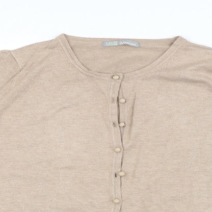 Womens UK Size  M&S Brown Cardigan Jumper
