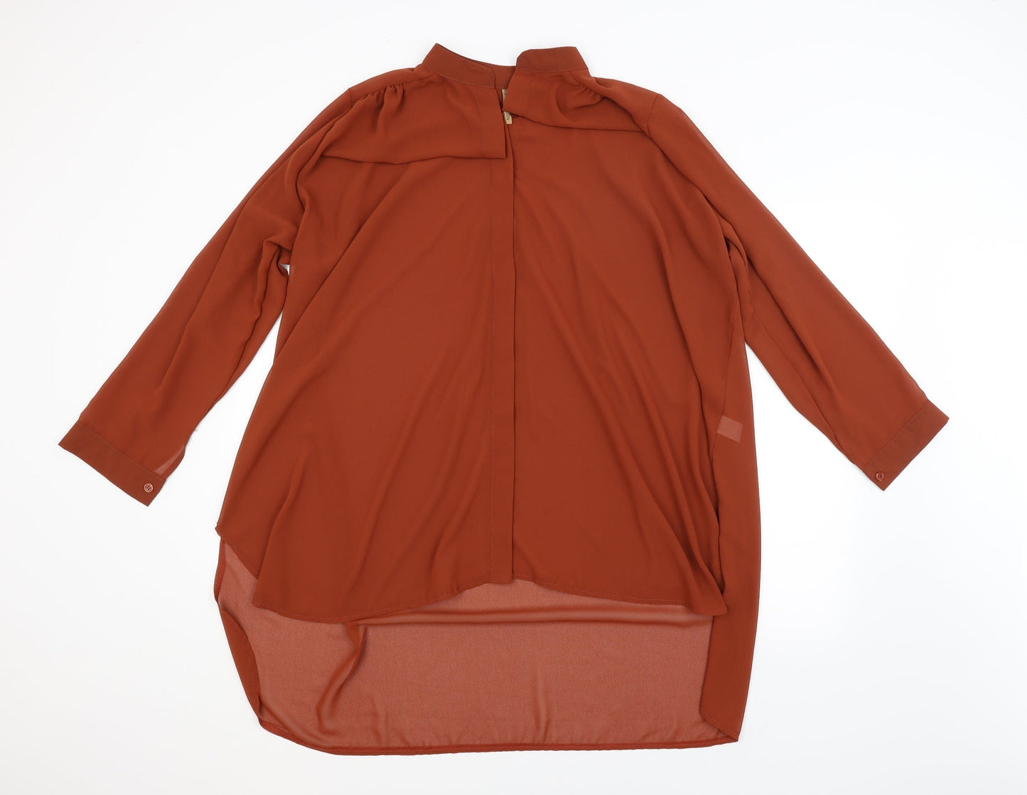 Womens UK Size  Preworn Brown Basic Button-Up