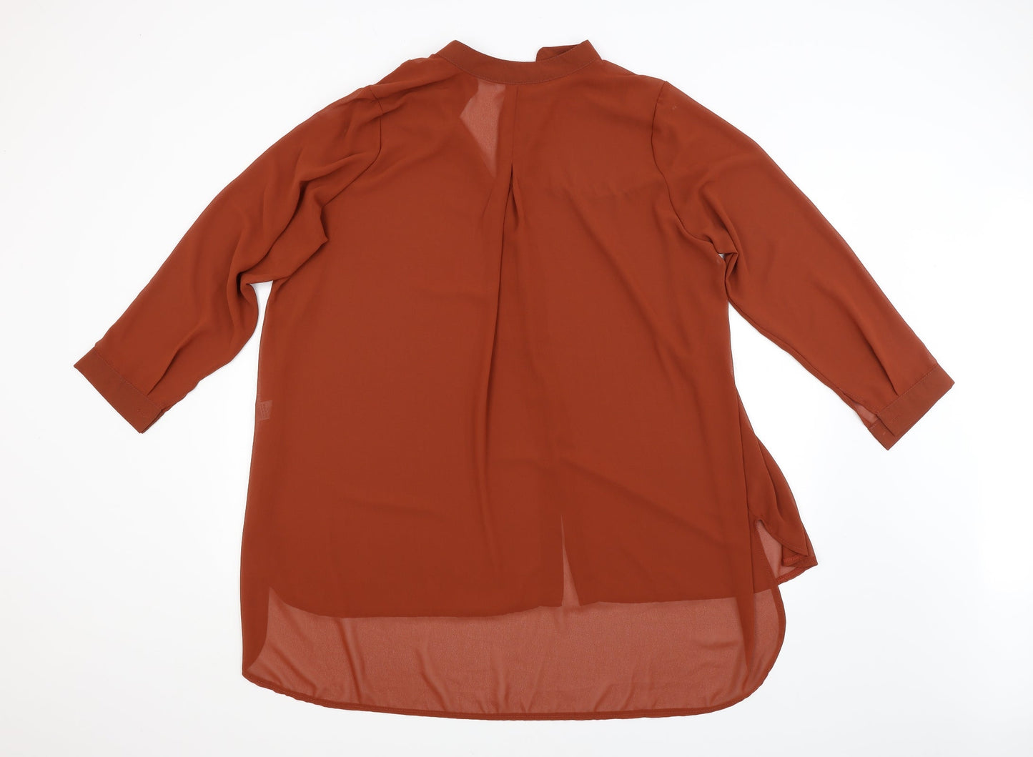 Womens UK Size  Preworn Brown Basic Button-Up