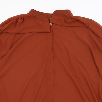 Womens UK Size  Preworn Brown Basic Button-Up