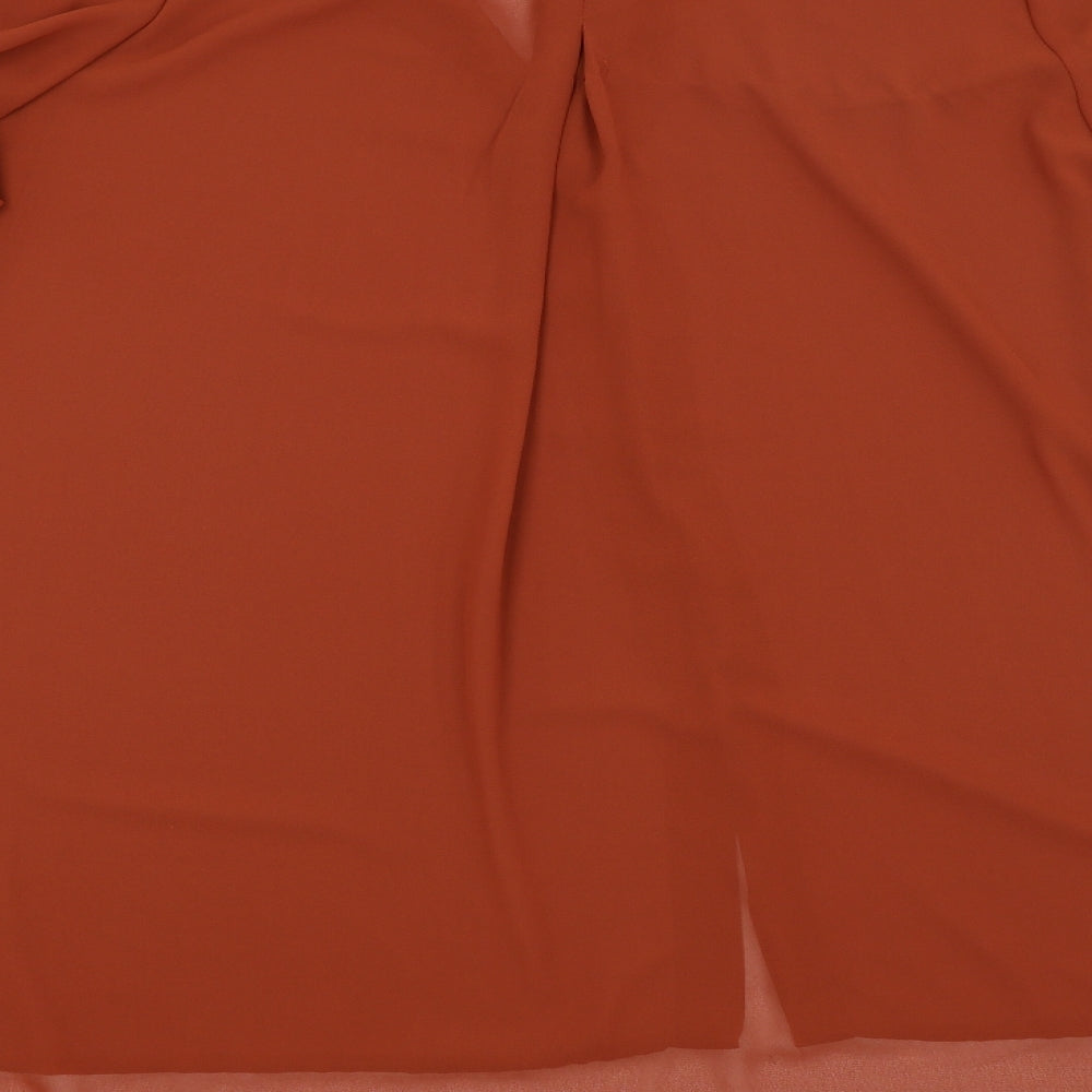 Womens UK Size  Preworn Brown Basic Button-Up
