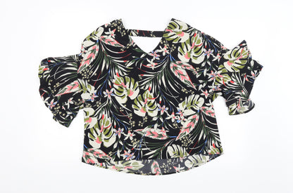 Womens UK Size 8 Preworn Black Basic Blouse