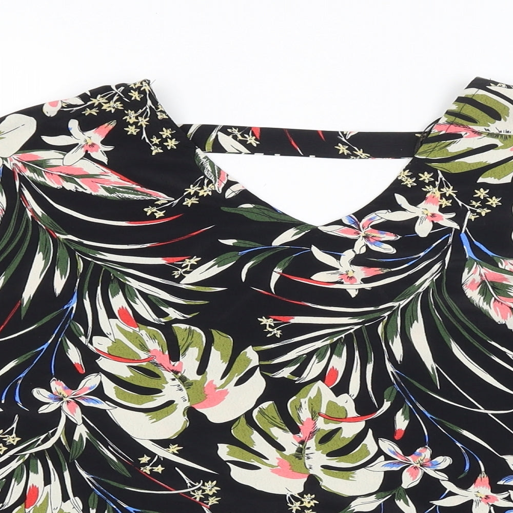 Womens UK Size 8 Preworn Black Basic Blouse