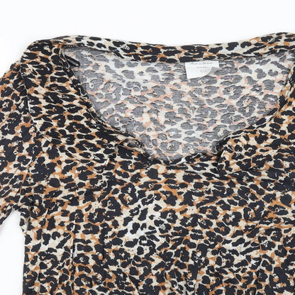 Womens UK Size 14 NEXT Brown Basic Blouse