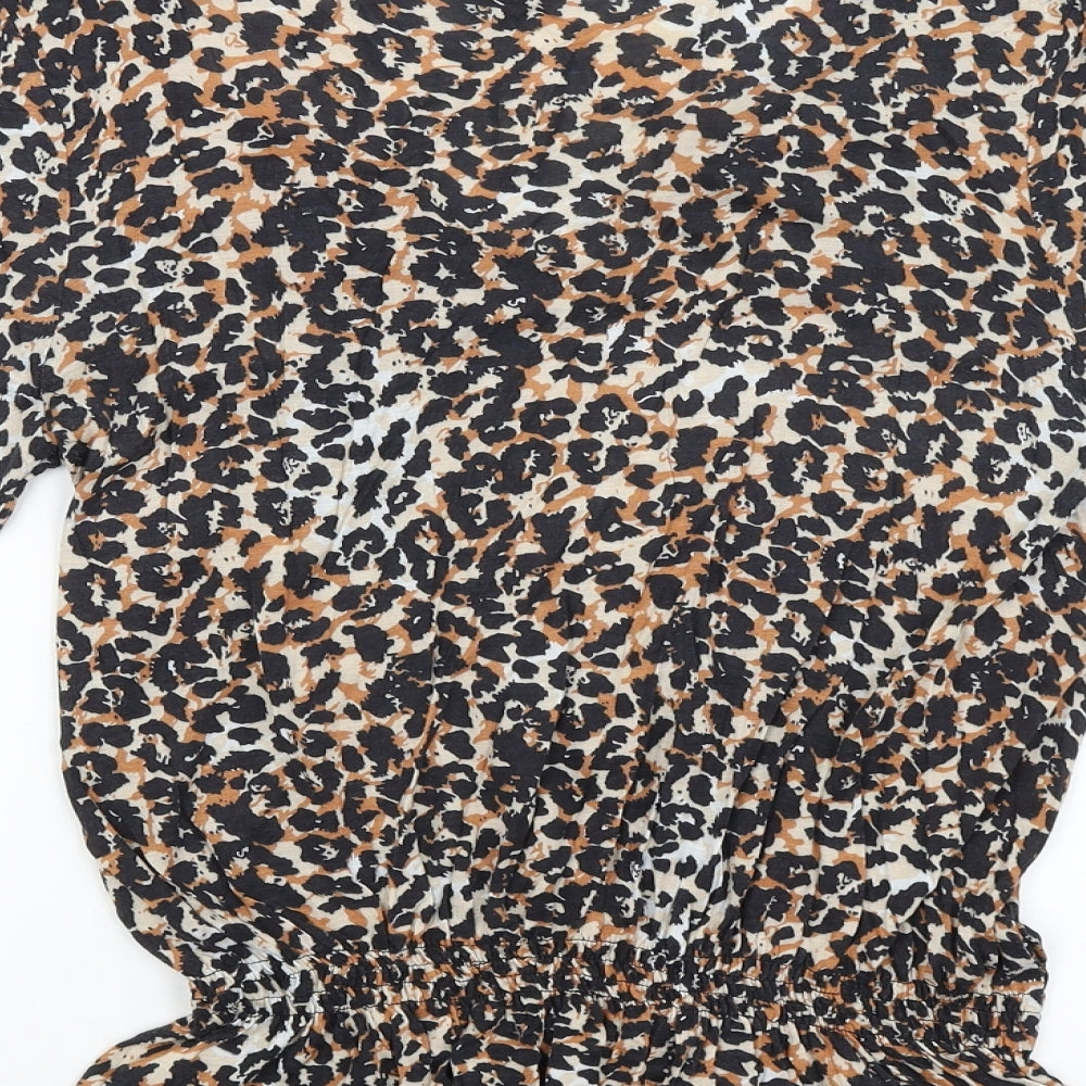 Womens UK Size 14 NEXT Brown Basic Blouse