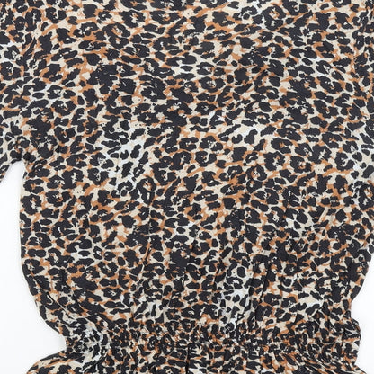 Womens UK Size 14 NEXT Brown Basic Blouse