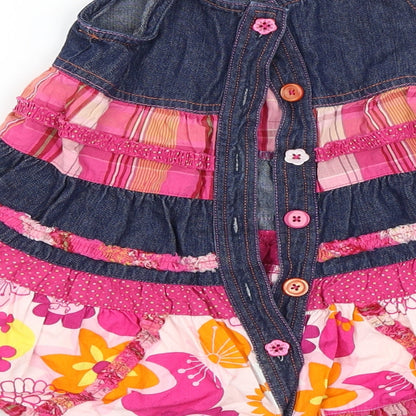 M&S Girls Multicoloured Floral  A-Line  Size 3-6 Months